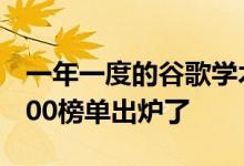 一年一度的谷歌学术期刊和会议影响力TOP100榜单出炉了