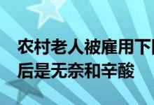 农村老人被雇用下田干活 每天80元工资的背后是无奈和辛酸