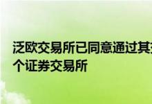 泛欧交易所已同意通过其交易平台技术为中东和北非提供四个证券交易所