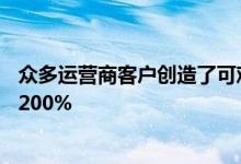 众多运营商客户创造了可观的价值最高场站投资回报率接近200%