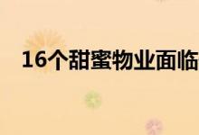 16个甜蜜物业面临最佳经济适用房的称号