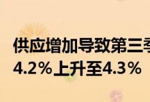 供应增加导致第三季度的空置率从第二季度的4.2％上升至4.3％