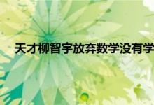 天才柳智宇放弃数学没有学习动力 数学天才柳智宇回应还俗