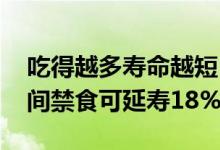 吃得越多寿命越短？ 科学家发现长寿规律夜间禁食可延寿18%