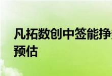 凡拓数创中签能挣多少 开盘时间及中签收益预估