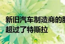 新旧汽车制造商的股票盈利不同福特在市值上超过了特斯拉