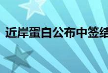 近岸蛋白公布中签结果 新股科创板上市在即