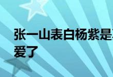 张一山表白杨紫是真的吗 杨紫这样回应太可爱了