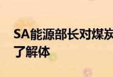 SA能源部长对煤炭与可再生能源的争论进行了解体