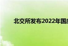 北交所发布年国庆节休市安排 十一长假通知