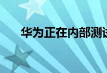 华为正在内部测试四款智能手机上的S