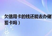 欠信用卡的钱还能去办储蓄卡吗（欠了信用卡还可以换办储蓄卡吗）