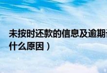 未按时还款的信息及逾期记录（按时还款为什么显示逾期呢什么原因）