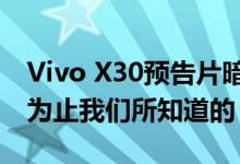 Vivo X30预告片暗示了潜望镜相机：到目前为止我们所知道的