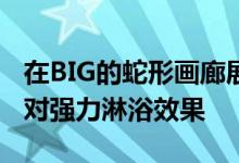 在BIG的蛇形画廊展馆中安装了塑料面板以应对强力淋浴效果