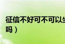 征信不好可不可以坐高铁（征信不好能坐高铁吗）