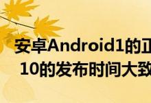 安卓Android1的正式发布日期将与Android 10的发布时间大致相同