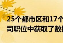 25个都市区和17个城市的39个不同的建筑公司职位中获取了数据