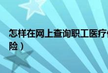 怎样在网上查询职工医疗保险（怎样在网上查询职工医疗保险）