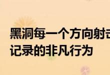 黑洞每一个方向射击等离子在未对准孔系统中记录的非凡行为