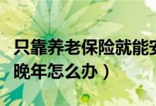 只靠养老保险就能安享晚年吗（没有养老保险晚年怎么办）