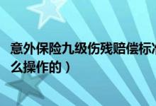 意外保险九级伤残赔偿标准2021（意外保险的赔偿手续是怎么操作的）