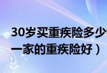 30岁买重疾险多少钱一年（30岁买重疾险,哪一家的重疾险好）