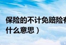 保险的不计免赔险有什么用（保险不计免赔险什么意思）