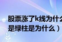 股票涨了k线为什么是绿的（股票上涨了k线是绿柱是为什么）