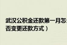 武汉公积金还款第一月怎么还（武汉公积金在贷款期限内能否变更还款方式）