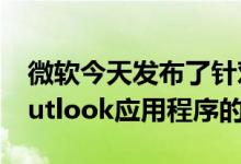 微软今天发布了针对iPhone和iPad的本机Outlook应用程序的更新