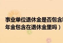 事业单位退休金是否包含职业年金（事业单位退休人员职业年金包含在退休金里吗）