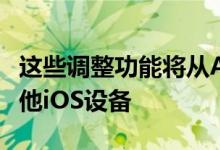 这些调整功能将从Apple的缺口手机移植到其他iOS设备