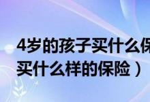 4岁的孩子买什么保险最好（四岁的孩子应该买什么样的保险）