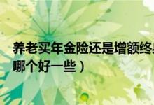 养老买年金险还是增额终身寿险好（年金险和增额终身寿险哪个好一些）