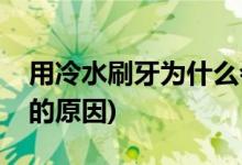 用冷水刷牙为什么会刺痛(用冷水刷牙会刺痛的原因)