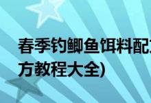 春季钓鲫鱼饵料配方大全(春季钓鲫鱼饵料配方教程大全)