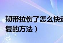 韧带拉伤了怎么快速恢复（韧带拉伤了快速恢复的方法）