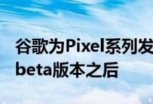 谷歌为Pixel系列发布了Android11的第一个beta版本之后