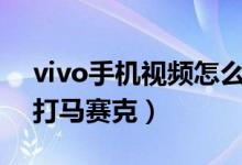 vivo手机视频怎么打马赛克（手机视频怎么打马赛克）