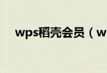 wps稻壳会员（wps稻壳会员免费领取）