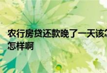 农行房贷还款晚了一天该怎么补救 农行房贷推迟几天还款会怎样啊