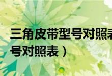 三角皮带型号对照表ld代表什么（三角皮带型号对照表）