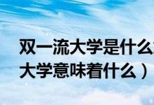 双一流大学是什么意思 意味着什么（双一流大学意味着什么）