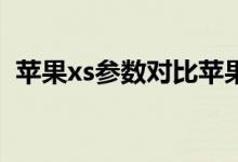 苹果xs参数对比苹果11参数（苹果xs参数）