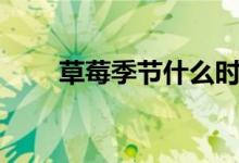 草莓季节什么时候好吃（草莓季节）