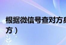 根据微信号查对方身份（有微信号但搜不到对方）