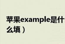 苹果example是什么意思啊（苹果expires怎么填）