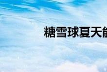 糖雪球夏天能做吗（糖雪球）