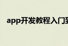 app开发教程入门到精通（app开发教程）